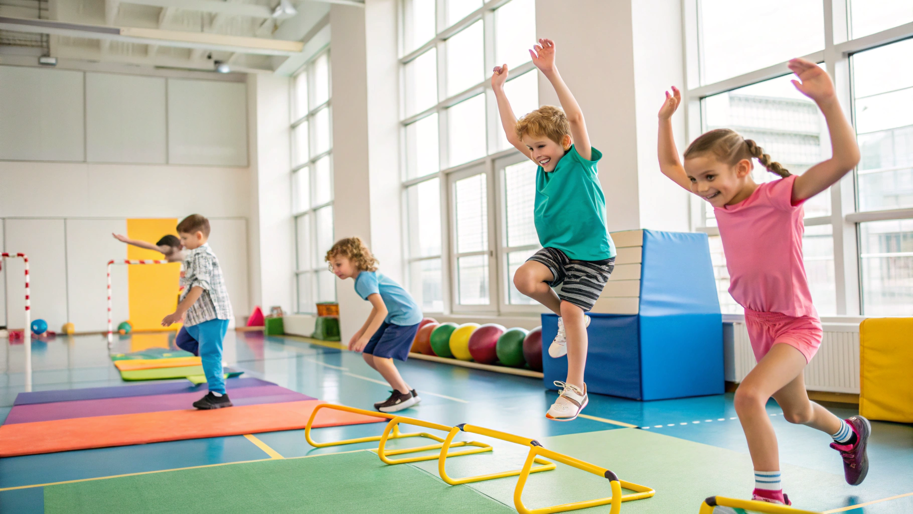 Children participating in a fun sports training session at the academy